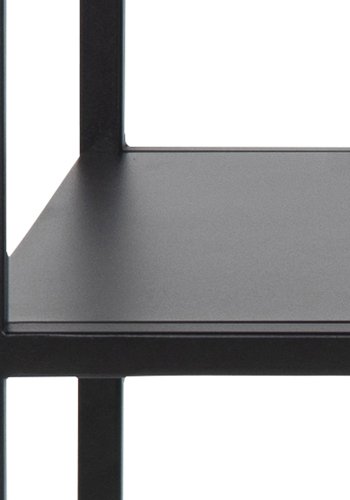 ACT NORDIC Newcastle konsolbord metal pulverlakeret ru mat sort, hylde 1 stk ben bund L:100 B:35 H:79 cm
