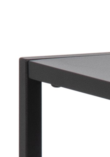 ACT NORDIC Newcastle konsolbord metal pulverlakeret ru mat sort, hylde 1 stk ben bund L:100 B:35 H:79 cm