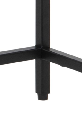 ACT NORDIC Newcastle konsolbord metal pulverlakeret ru mat sort, hylde 1 stk ben bund L:100 B:35 H:79 cm