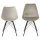 ACT NORDIC Eris spisebordsstol - sand polyester og sort metal 