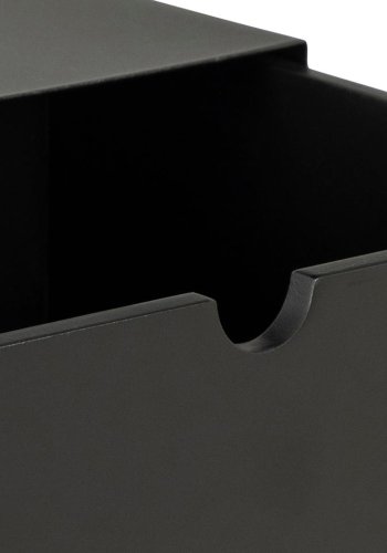 ACT NORDIC Joliet vghngt natbord, m. 1 hylde og 1 skuffe - sort MDF og sort metal (30x25)