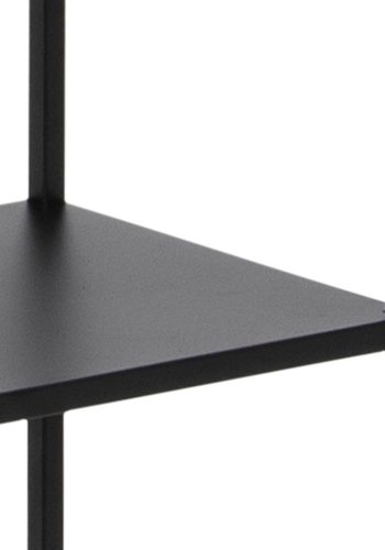ACT NORDIC Newcastle bogreol, m. 5 hylder - sort melamin og metal