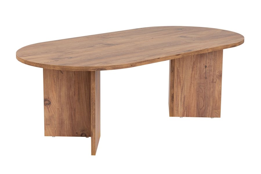 NORDVÄRK Sable sofabord, oval - Atlantic Pine melamin (119x60)