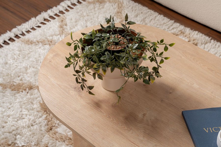 NORDVÄRK Sable sofabord, oval - Safir eg melamin (119x60)