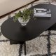 NORDVÄRK Sable sofabord, oval - sort tr melamin (119x60)