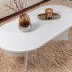 NORDVÄRK Sable sofabord, oval - hvid melamin (119x60)