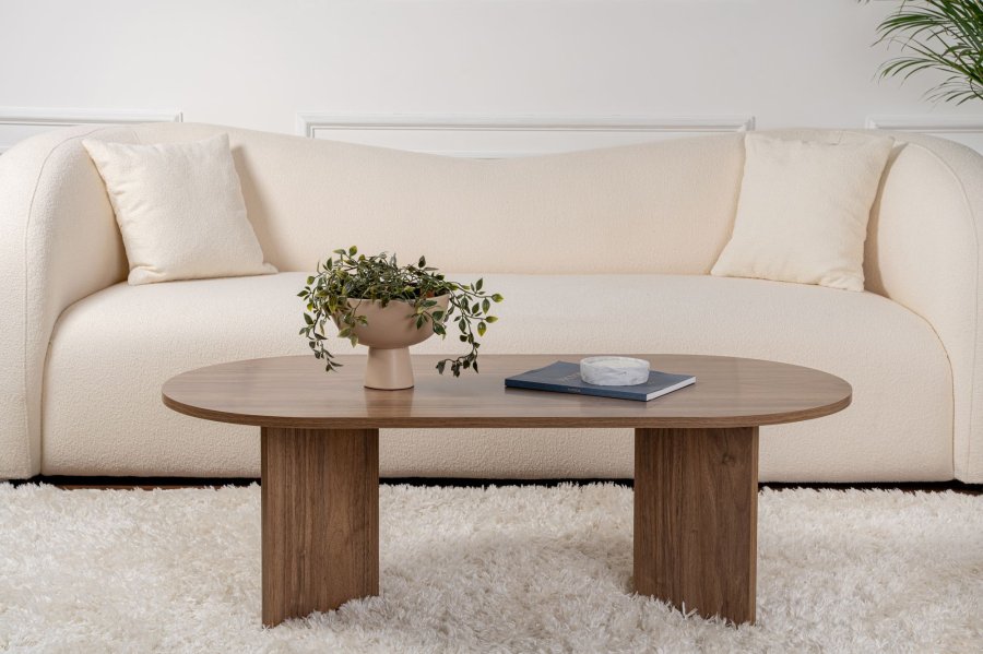 NORDVÄRK Sable sofabord, oval - valndfarvet melamin (119x60)