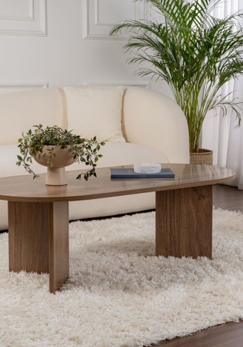 NORDVÄRK Sable sofabord, oval - valndfarvet melamin (119x60)