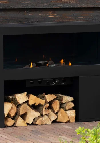 COSI FIRES Cosivista 120 ildbord, rektangulr - antracitgr aluminium (120x45)