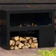 COSI FIRES Cosivista 120 ildbord, rektangulr - antracitgr aluminium (120x45)