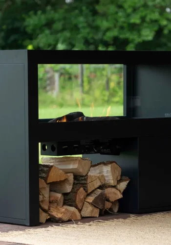 COSI FIRES Cosivista 120 ildbord, rektangulr - antracitgr aluminium (120x45)