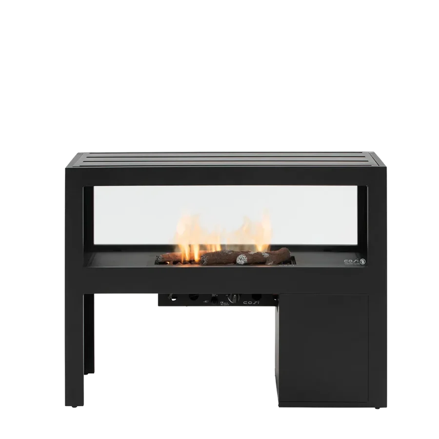 COSI FIRES Cosivista 120 ildbord, rektangulr - antracitgr aluminium (120x45)