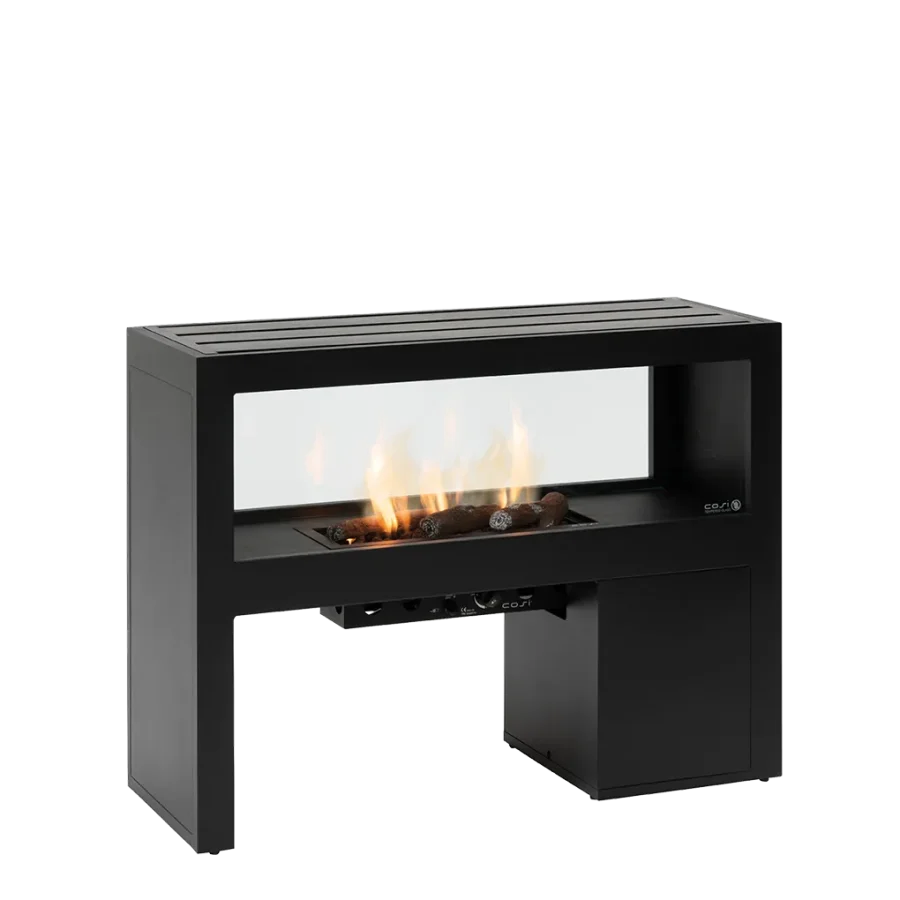 COSI FIRES Cosivista 120 ildbord, rektangulr - antracitgr aluminium (120x45)