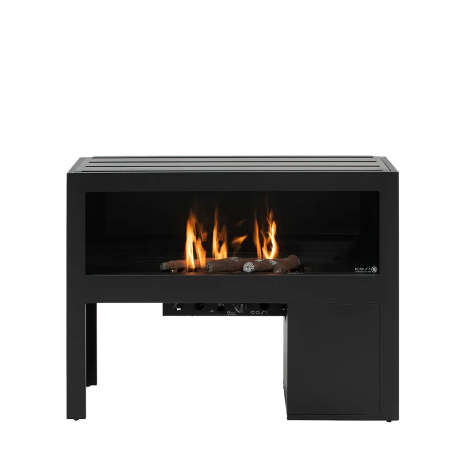 COSI FIRES Cosivista 120 ildbord, rektangulr - antracitgr aluminium (120x45)