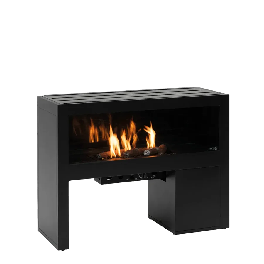 COSI FIRES Cosivista 120 ildbord, rektangulr - antracitgr aluminium (120x45)
