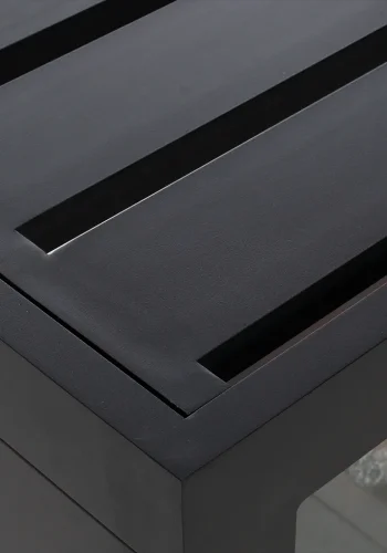 COSI FIRES Cosivista 120 ildbord, rektangulr - antracitgr aluminium (120x45)