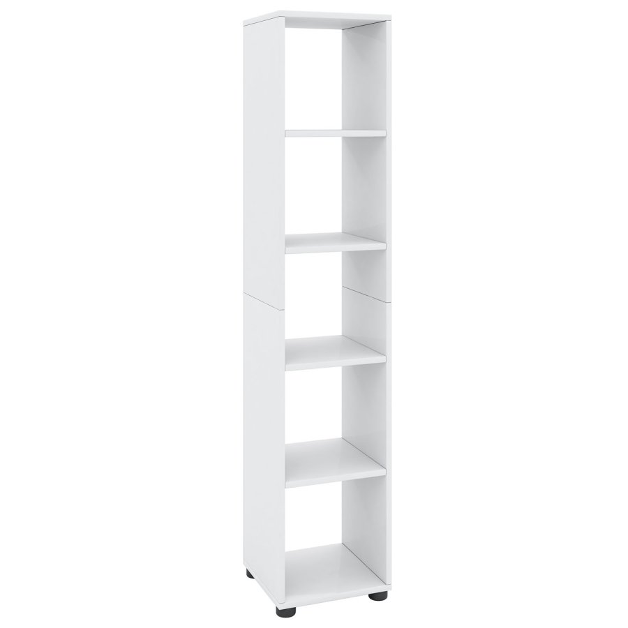 Benas-5 reol, m. 4 hylder - hvid tr 