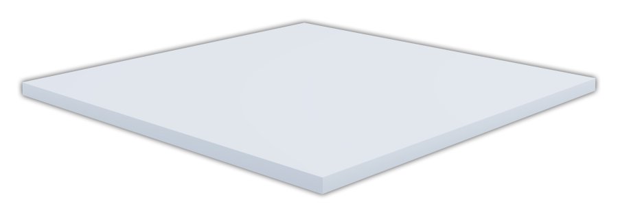 Masola hjrnebordplade - hvid tr 