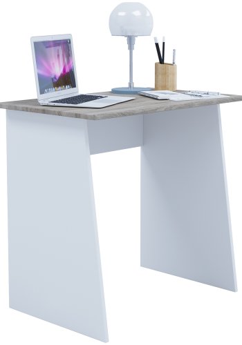 Masola Mini skrivebord - hvid og natur tr (80x50)