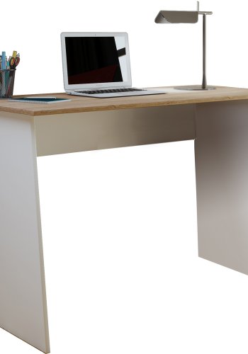 Masola Maxi skrivebord - hvid og natur tr (110x50)