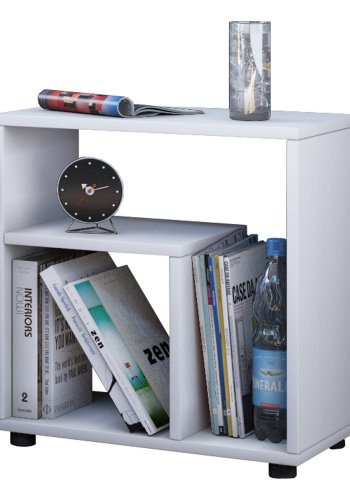 Zeito sidebord, m. hylde - hvid tr