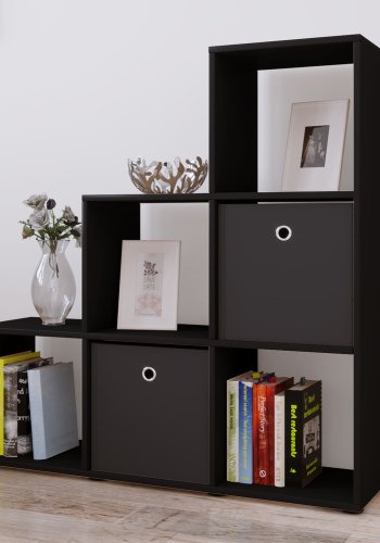 Nitas reol, m. 6 rum - sort tr