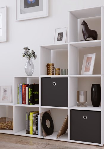 Napoli reol, m. 10 rum - hvid tr