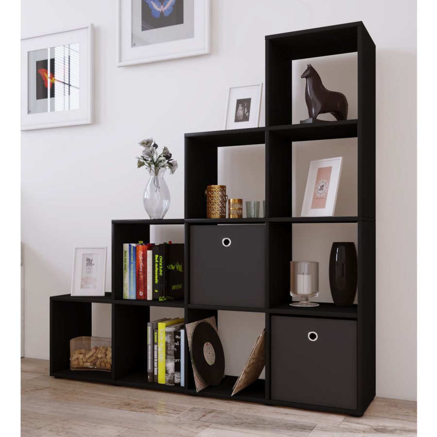 Napoli reol, m. 10 rum - sort tr