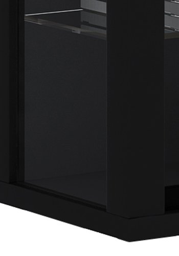 VitLight pink Mini vgskab med LED, m. 2 lger og 8 hylder - glas og sort tr