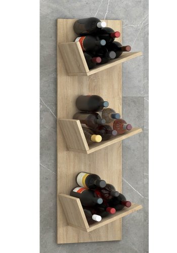 Vinosi vinreol, m. plads til 18 vinflasker - natur tr