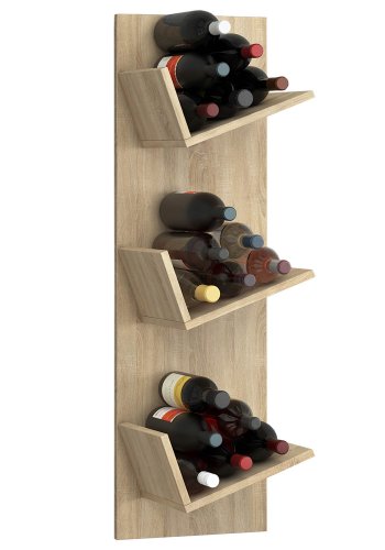 Vinosi vinreol, m. plads til 18 vinflasker - natur tr