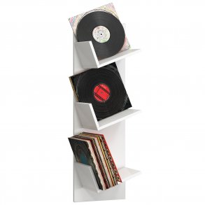 Sulda LP vghylde, m. plads til 100 LP-er - hvid tr