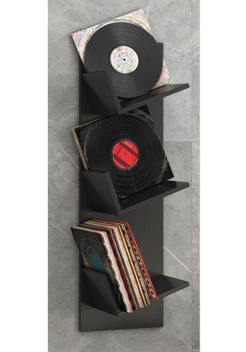 Sulda LP vghylde, m. plads til 100 LP-er - sort tr