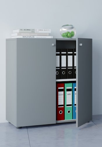 Vandol Mini skab, m. 2 lger og 1 hylde - gr tr