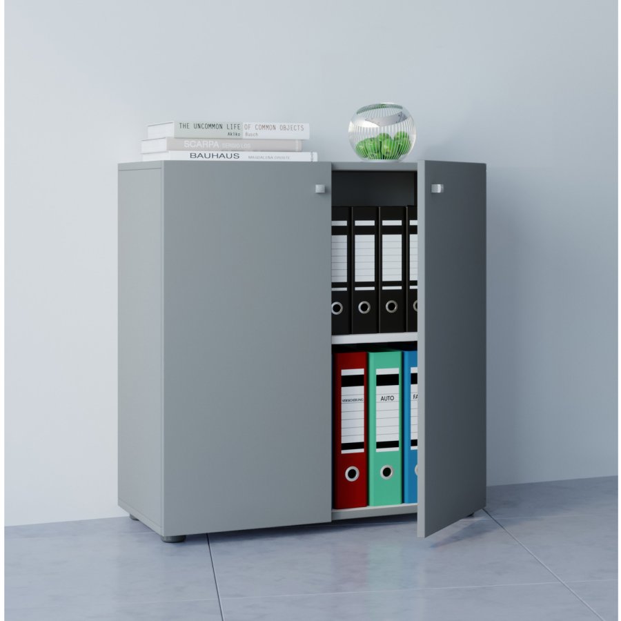 Vandol Mini skab, m. 2 lger og 1 hylde - gr tr