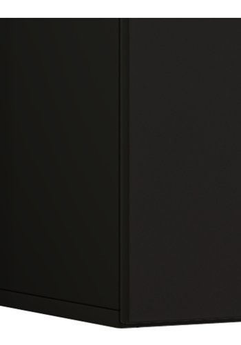 Jusa 95 TV-bord, m. 2 lger og 1 hylde - glas og sort tr