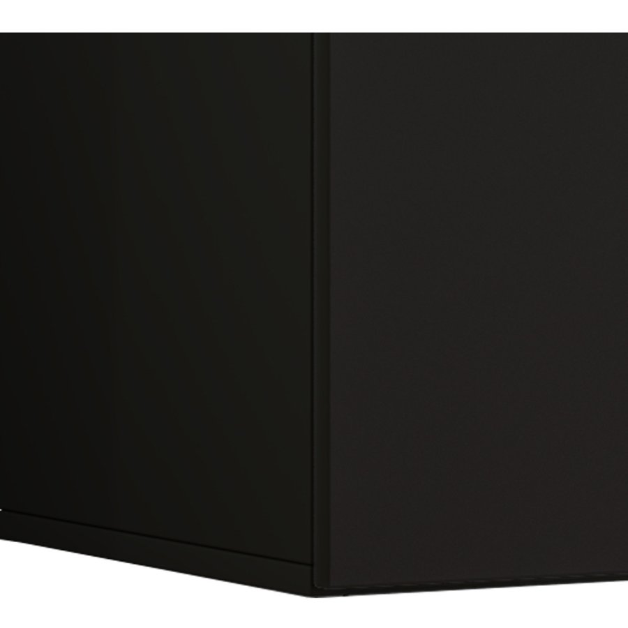 Jusa 95 TV-bord, m. 2 lger og 1 hylde - glas og sort tr