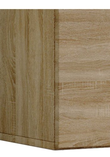 Jusa 95 TV-vgskab, m. 2 lger og 1 hylde - glas og natur tr