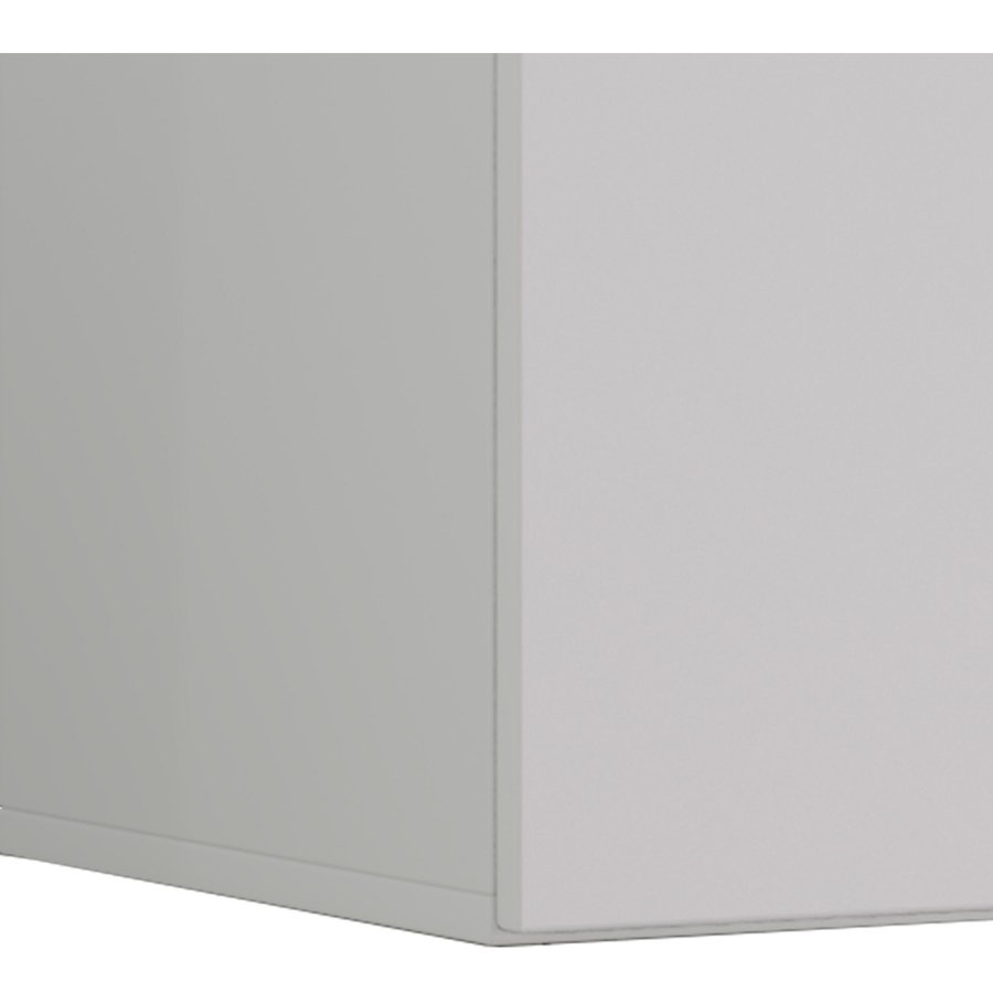 Jusa 115 TV-vgskab, m. 2 lger og 1 hylde - glas og hvid tr