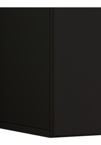 Jusa 115 TV-vgskab, m. 2 lger og 1 hylde - glas og sort tr