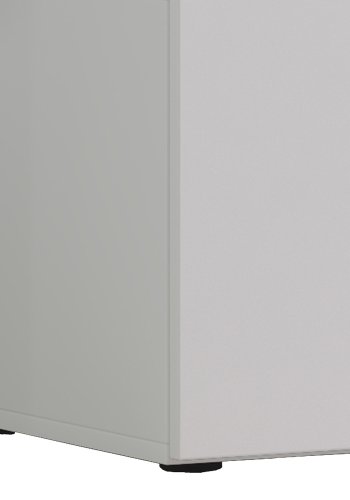 Lowina 115 TV-bord, m. 2 lger og 1 hylde - glas og hvid tr