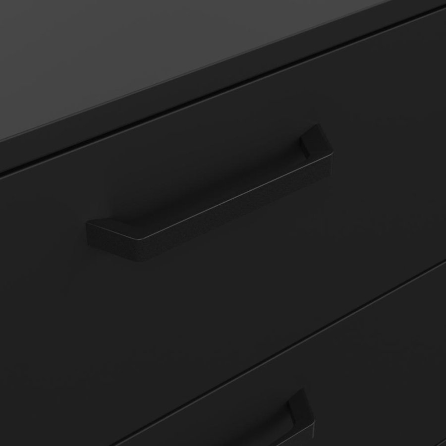 TVILUM Dana Chest 4 skuffer, Matt Black, 98,7 x 39,8 x 95,8 cm
