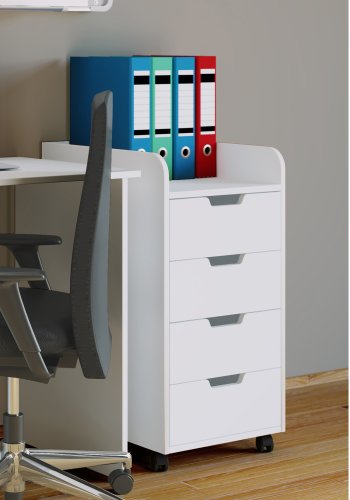 Konal Maxi skuffesektion, m. 4 skuffer - hvid tr