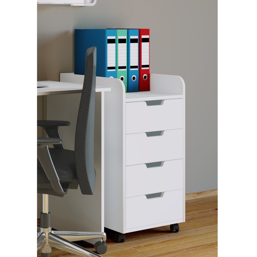 Konal Maxi skuffesektion, m. 4 skuffer - hvid tr