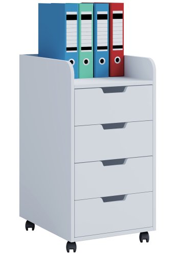 Konal Maxi skuffesektion, m. 4 skuffer - hvid tr