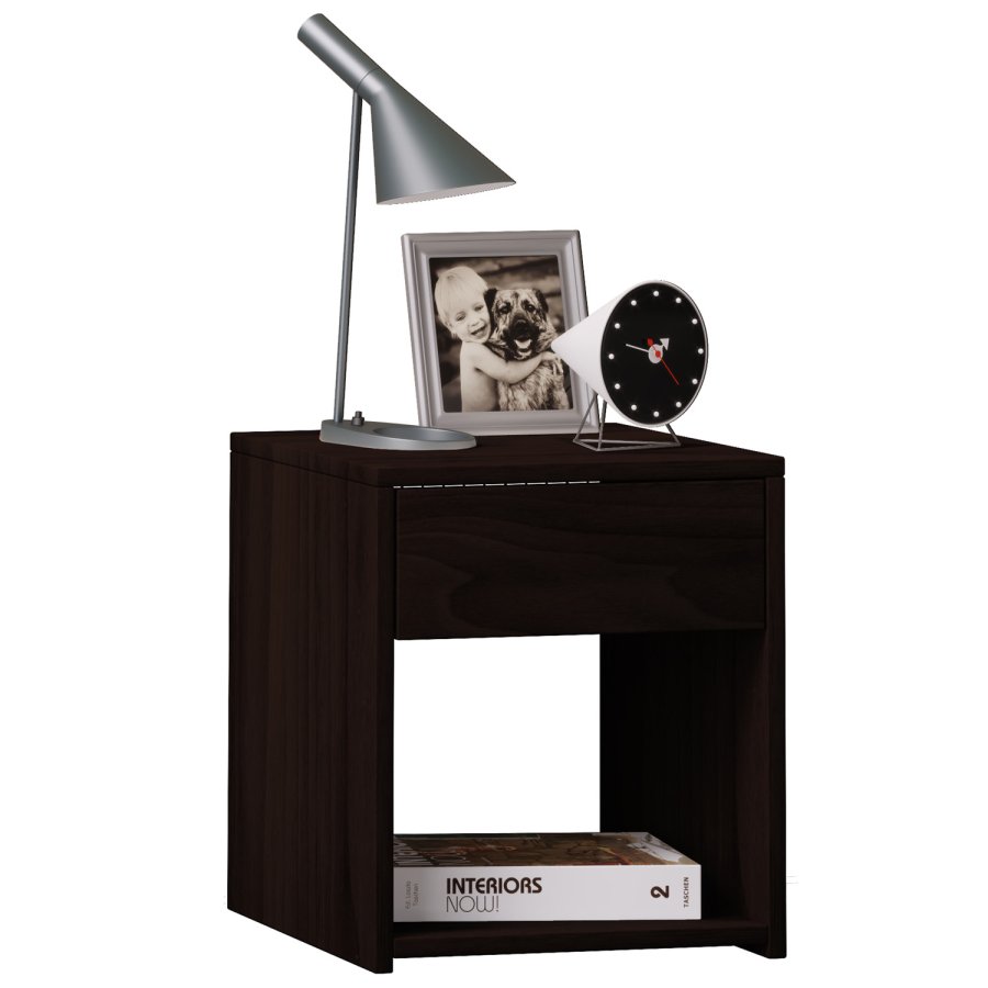 Sledo Mini sengebord, m. 1 hylde og 1 skuffe - natur tr