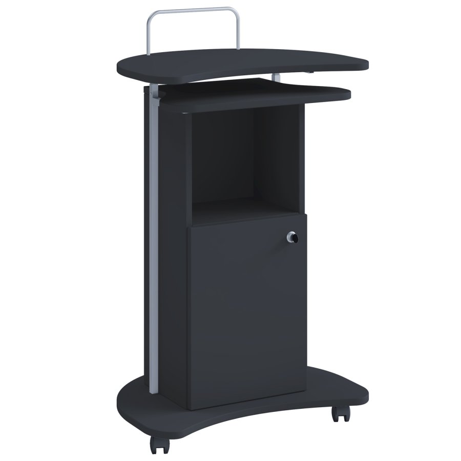 Komil stende skrivebord, m. lge - sort tr