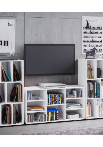 Wotino reol, m. 8 rum - hvid tr