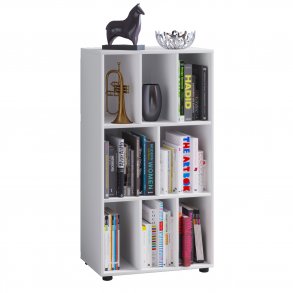 Wotino reol, m. 8 rum - hvid tr