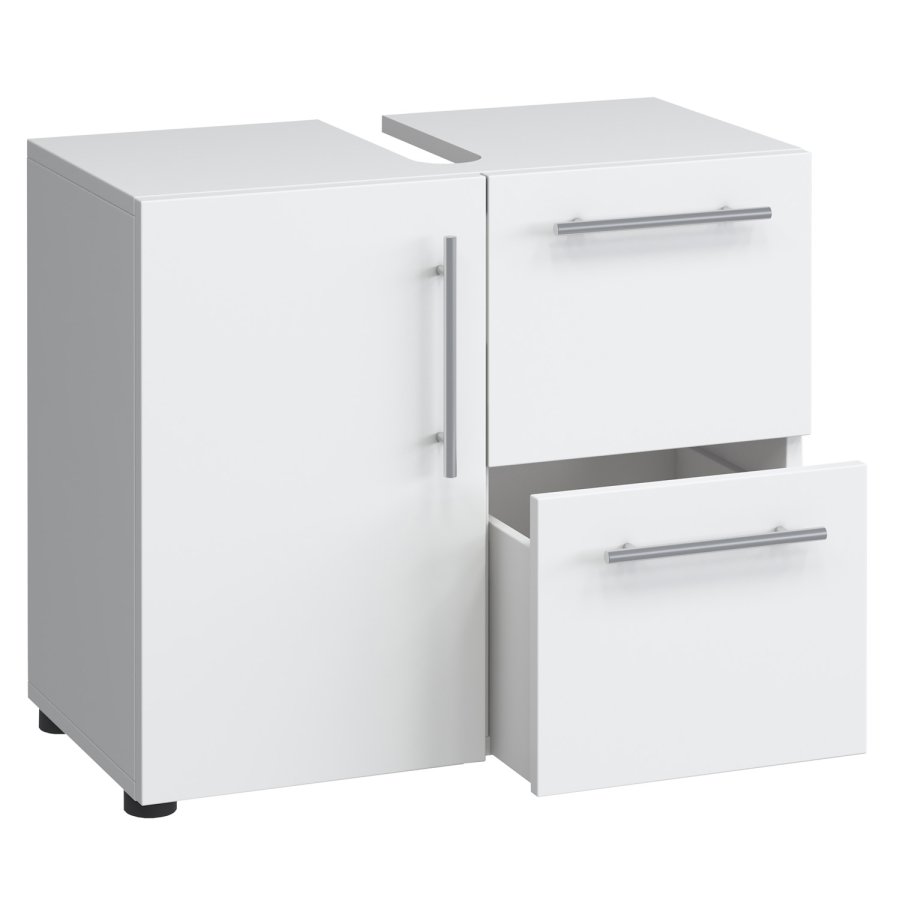 Flandu underskab, m. 1 lge og 2 skuffer - hvid tr